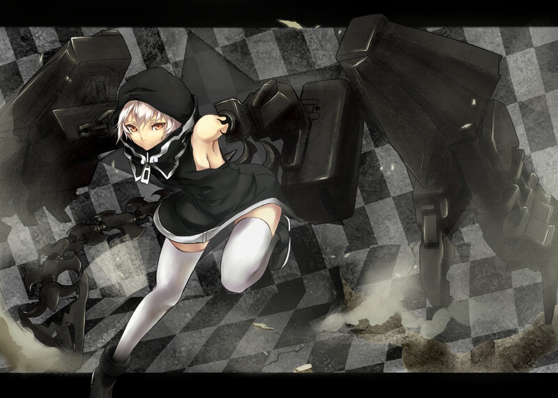 Anime Girl with Mechanical Arms — Black