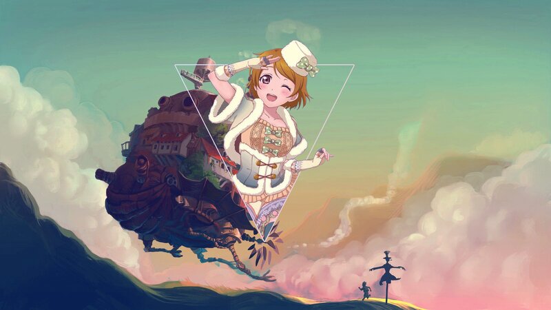 Anime Girl with Mechanical Creature — Green