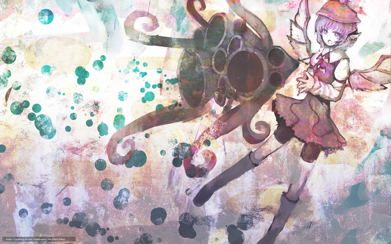 anime girl with mechanical creature