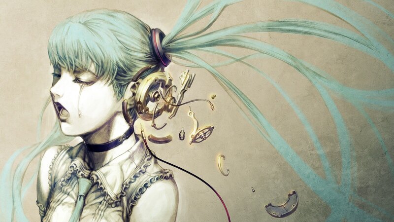 Anime Girl with Mechanical Ear