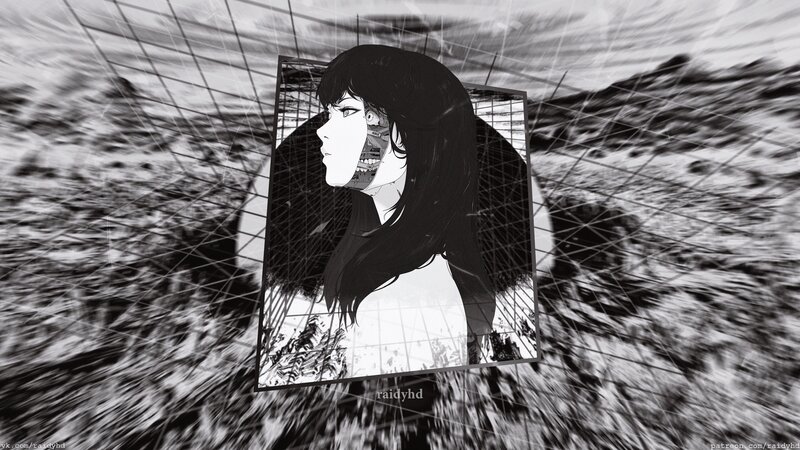 Anime Girl with Mechanical Face