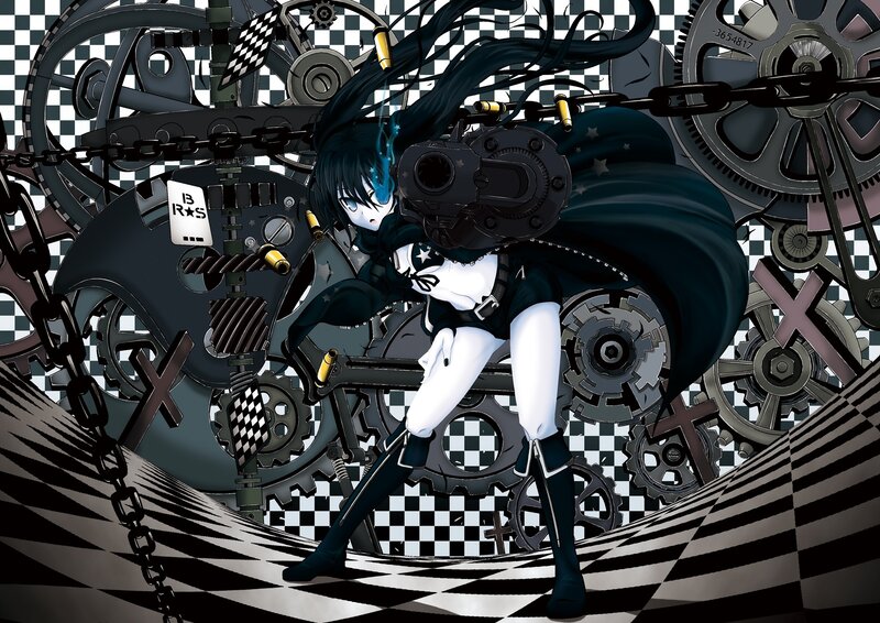 anime girl with mechanical gear