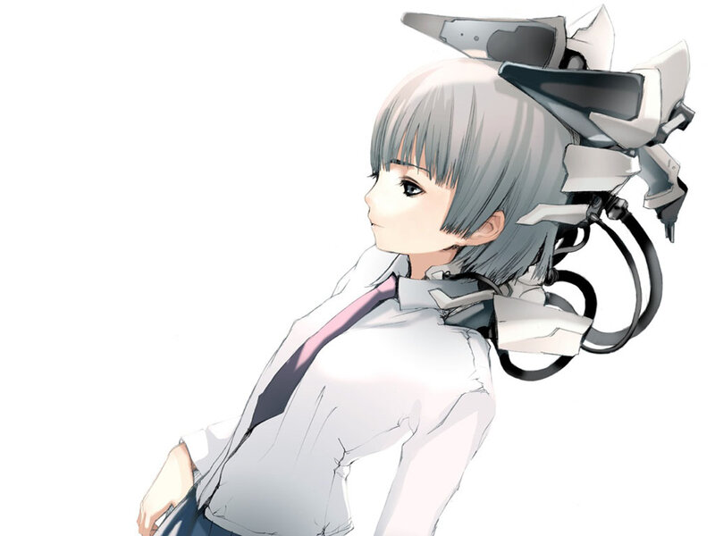 anime girl with mechanical headgear