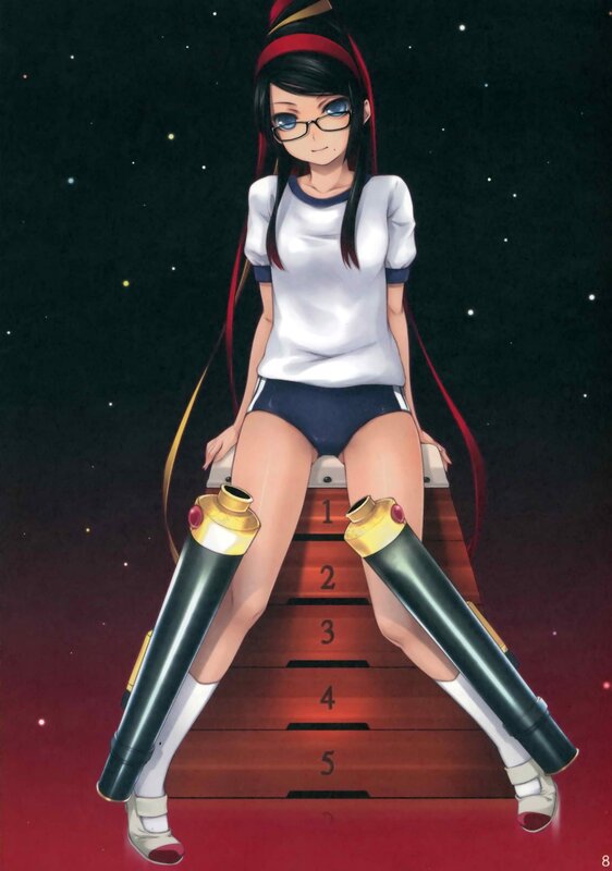 anime girl with mechanical legs