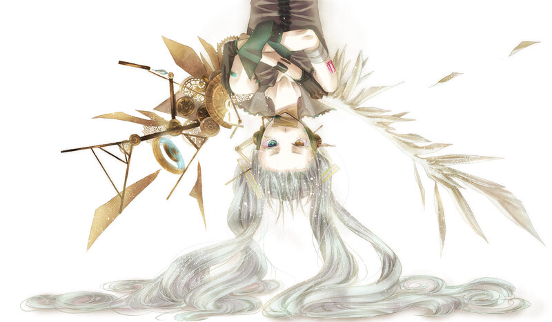 anime girl with mechanical wings