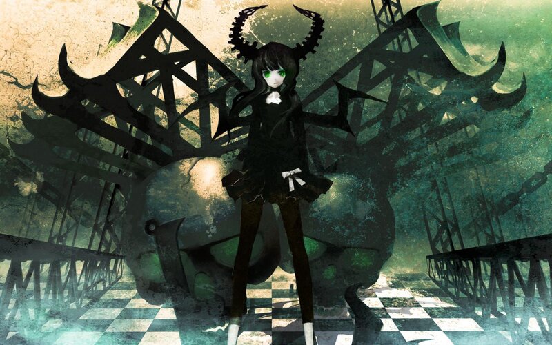 anime girl with mechanical wings