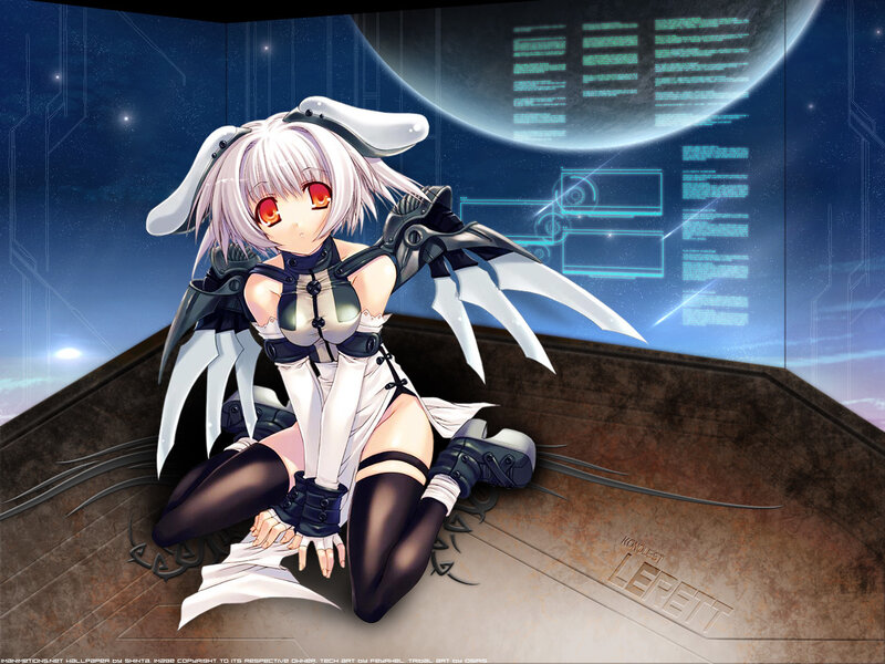 anime girl with mechanical wings