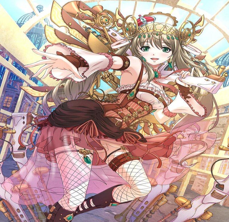 Anime Girl with Mechanical Wings — Pink
