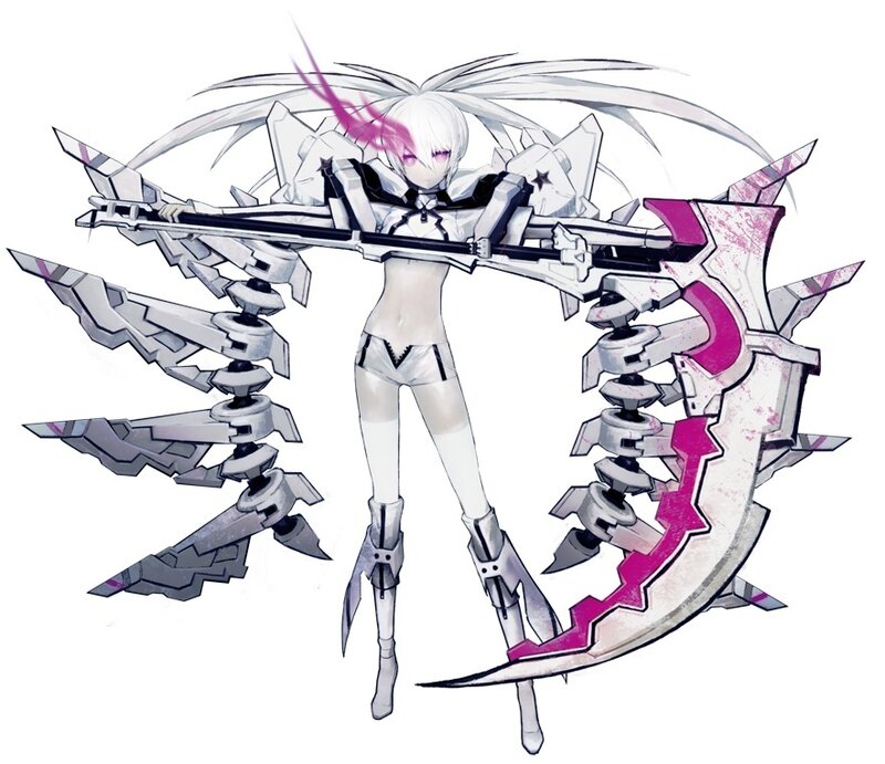 Anime Girl with Mechanical Wings — White