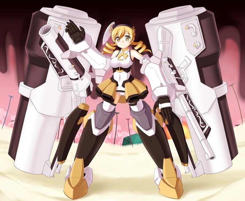 anime girl with mechs