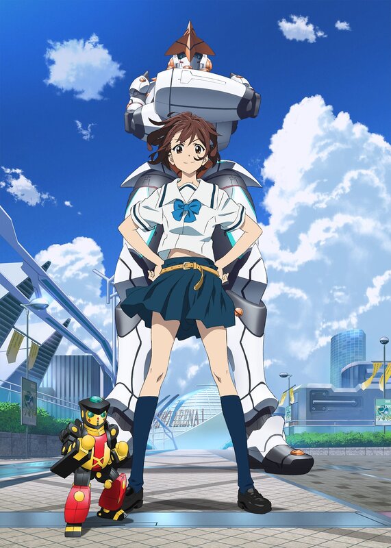 Anime girl with mechs