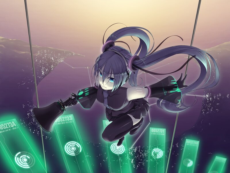 anime girl with megaphone
