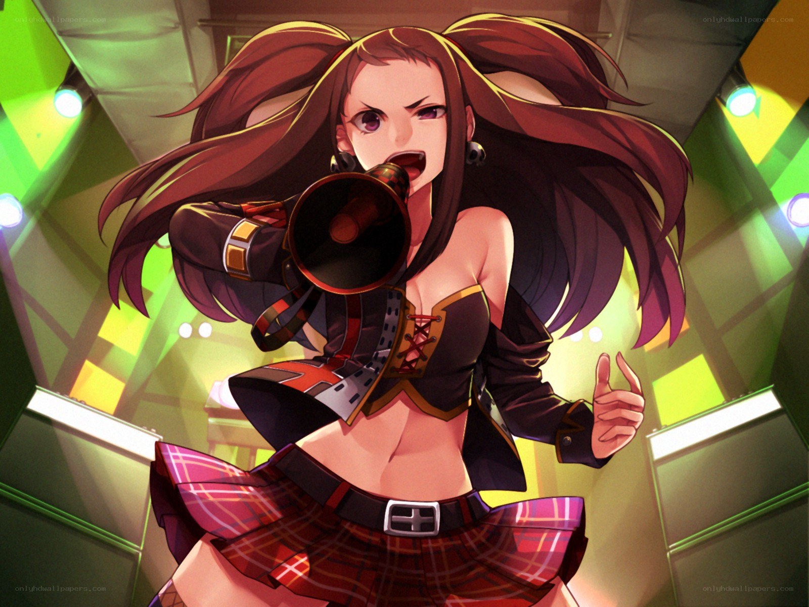 anime girl with megaphone
