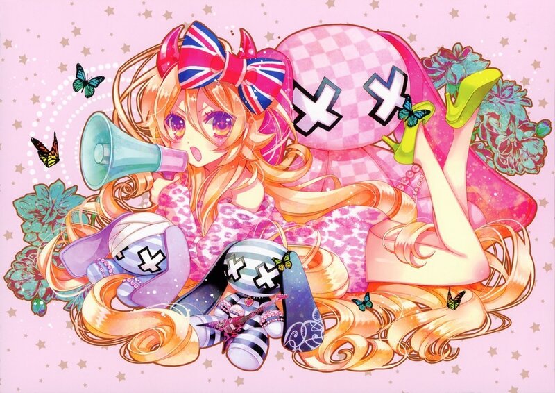 Anime Girl with Megaphone — Pink