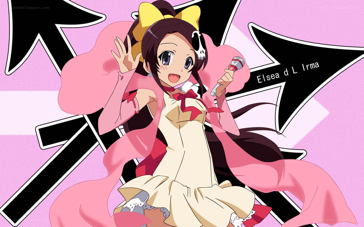 anime girl with microphone
