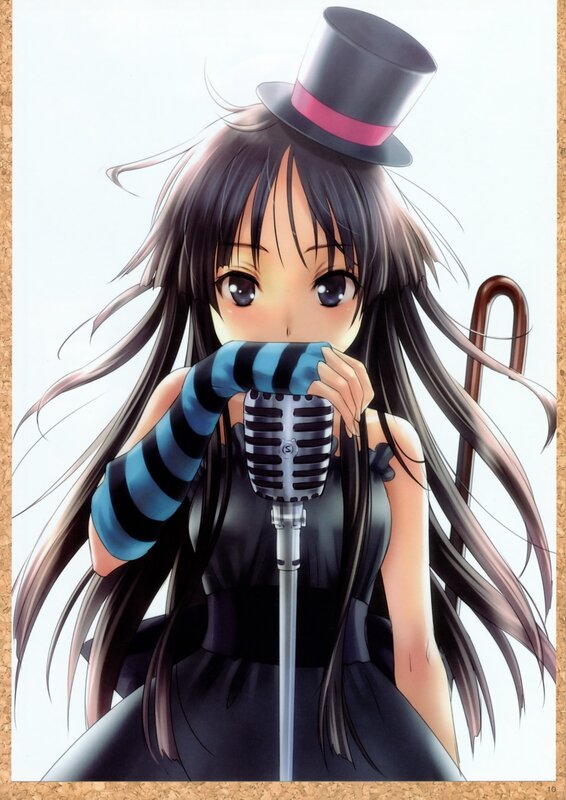 anime girl with microphone