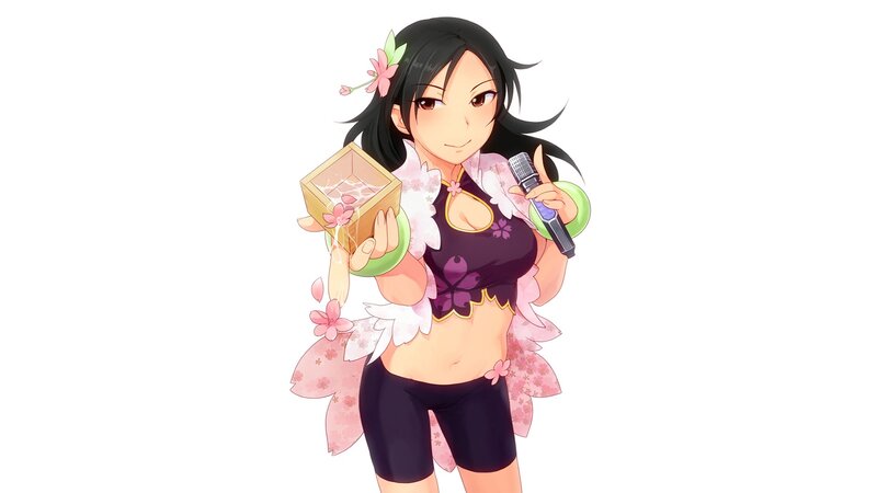 anime girl with microphone