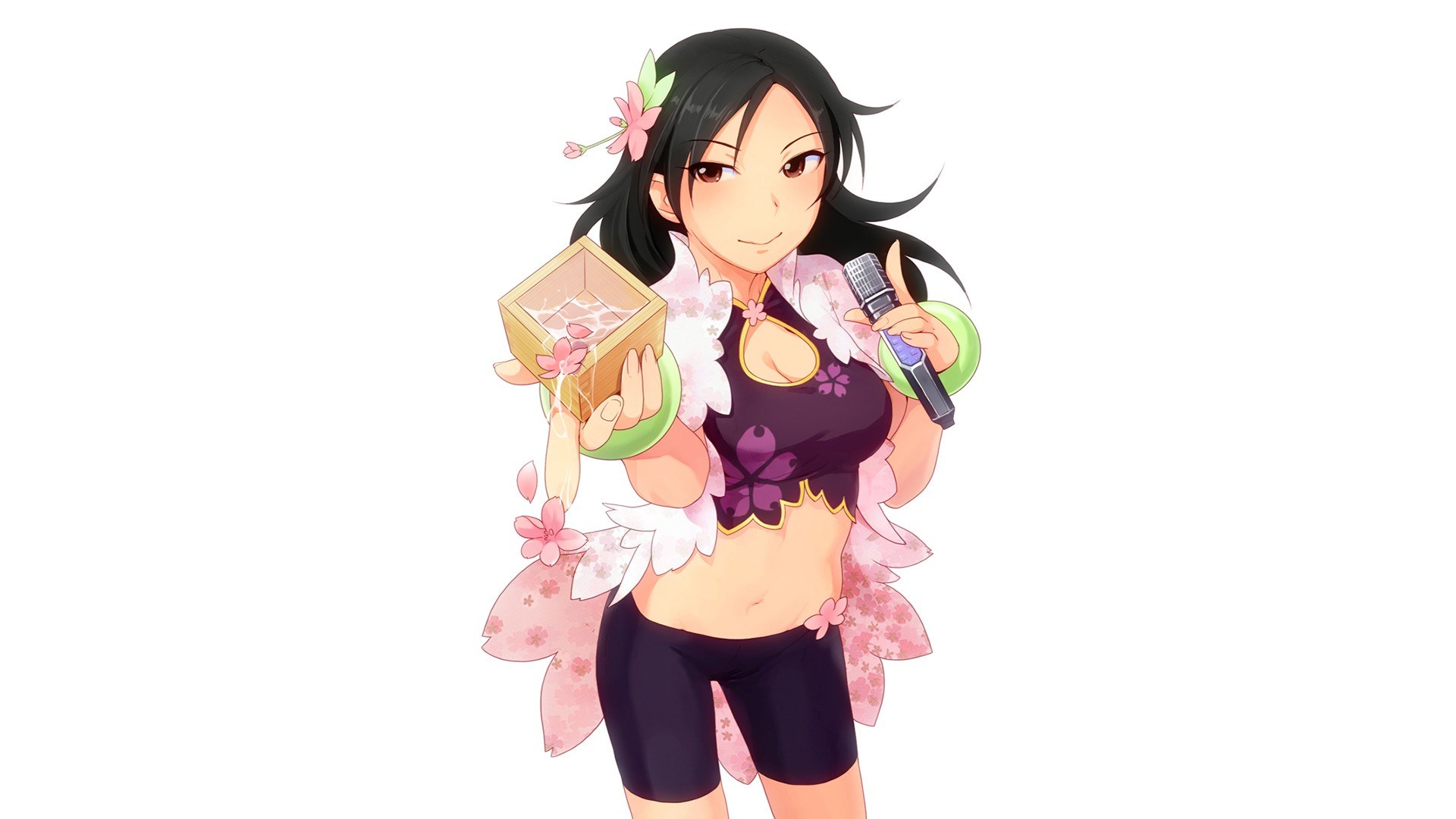 anime girl with microphone