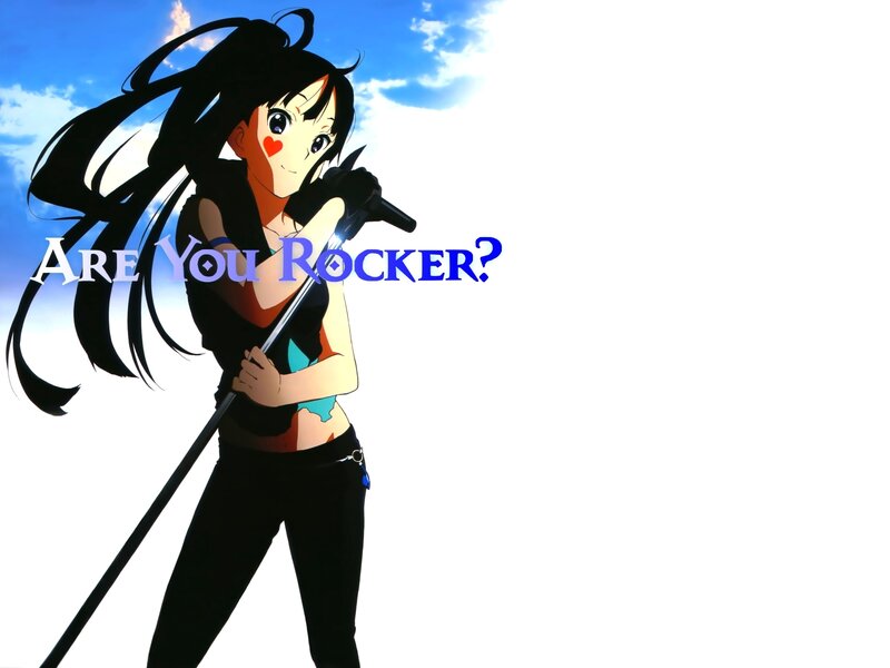 Anime girl with microphone