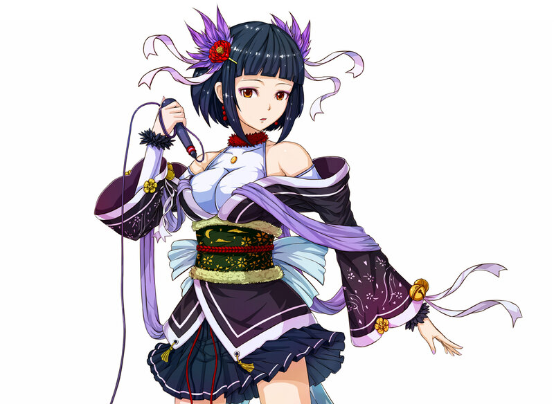 anime girl with microphone