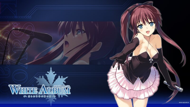 Anime Girl with Microphone — Blue, Dramatic, Night