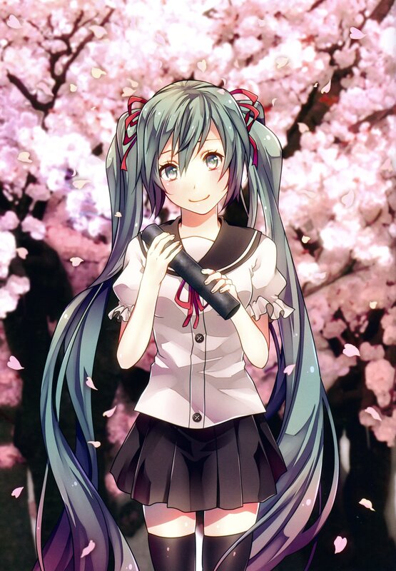 Anime Girl with Microphone — Pink, Serene, Spring