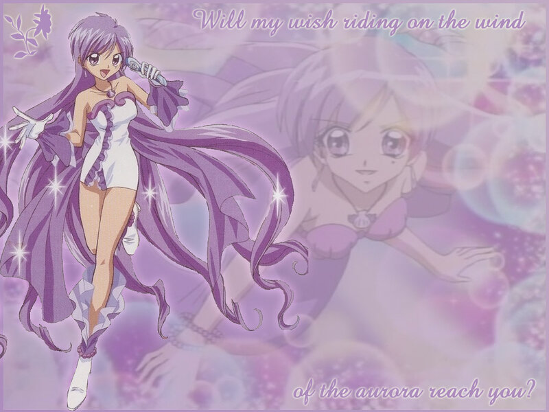 Anime Girl with Microphone — Purple, Dreamy
