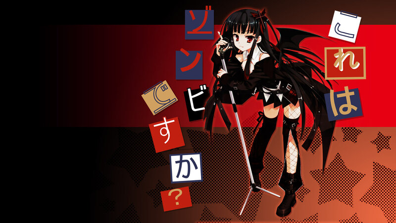 Anime Girl with Microphone — Red