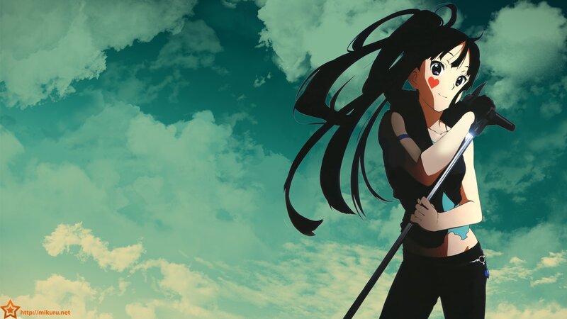 Anime Girl with Microphone — Teal