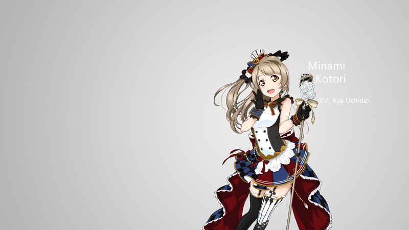 Anime Girl with Microphone — White, Cheerful