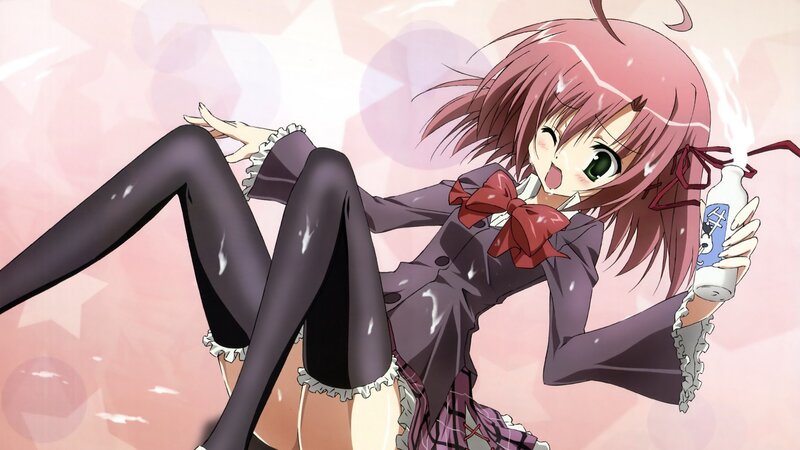 anime girl with milk bottle