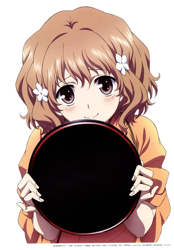 anime girl with mirror