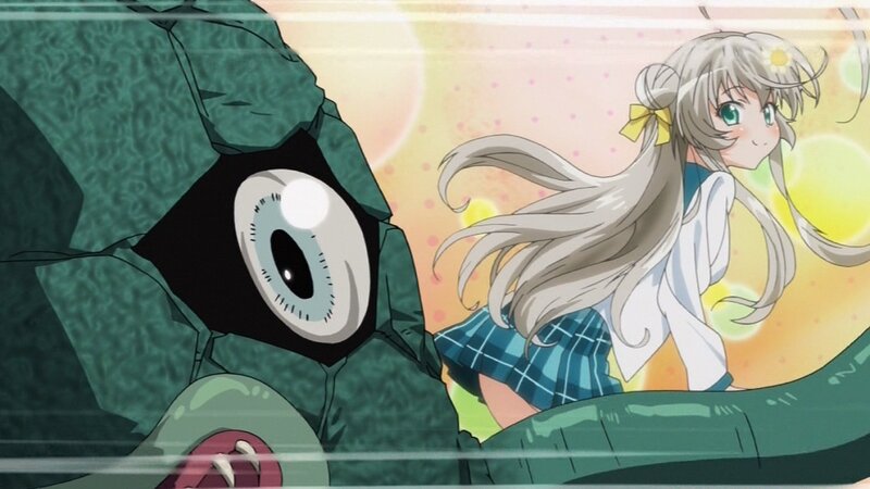 Anime girl with monster