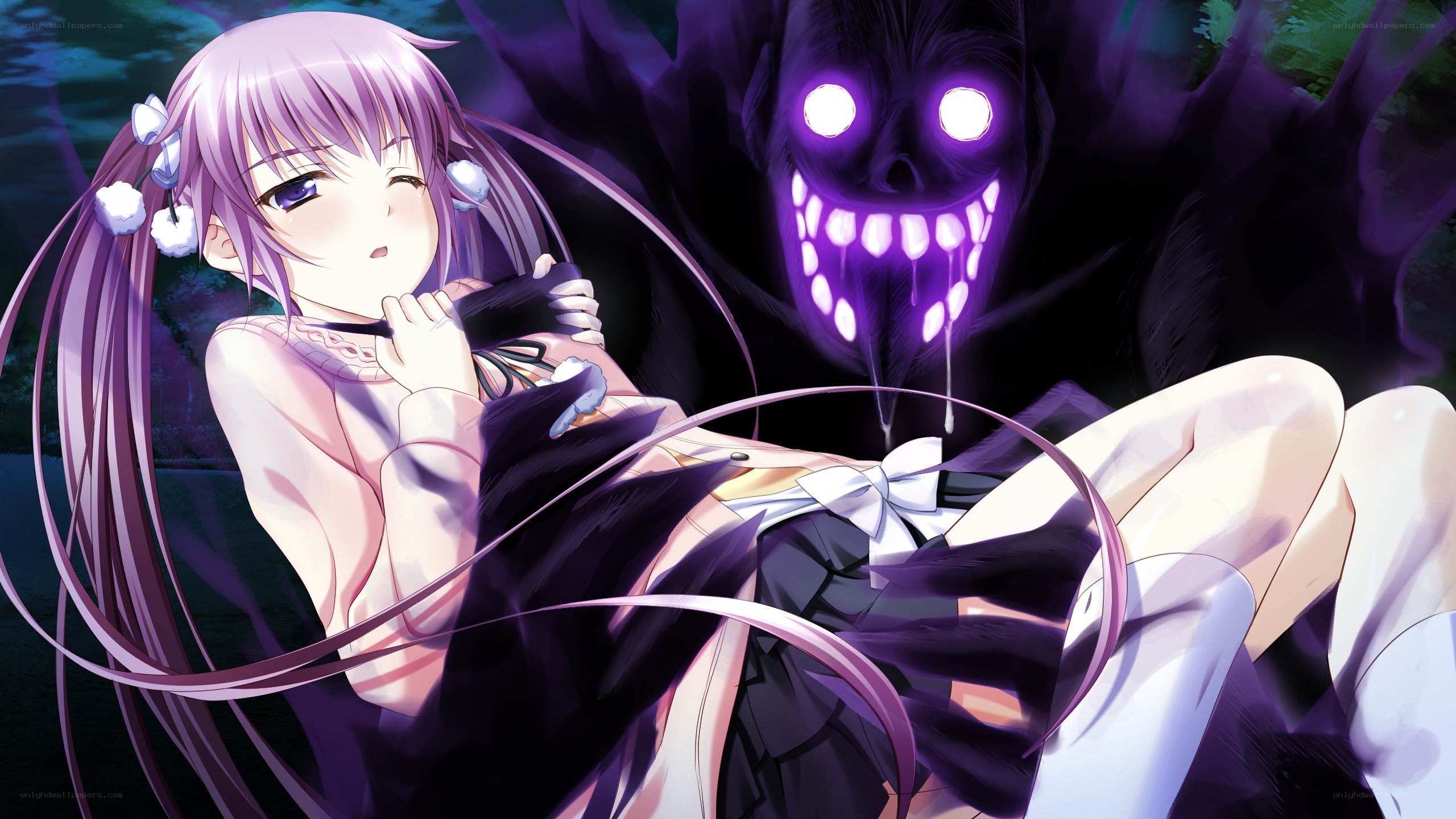 Anime girl with monster