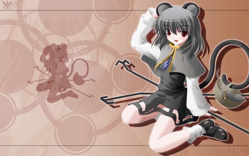 Anime girl with mouse ears