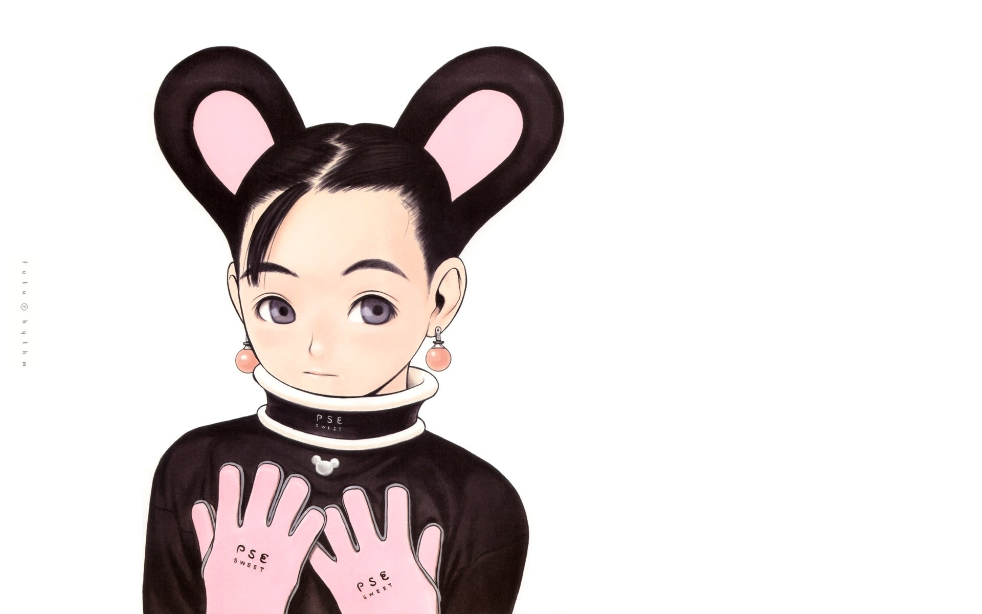 anime girl with mouse ears