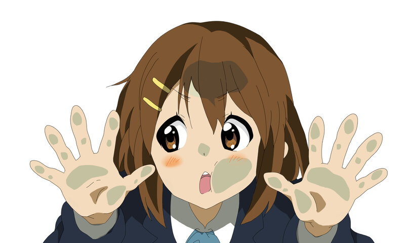 Anime Girl with Muddy Hands — Brown
