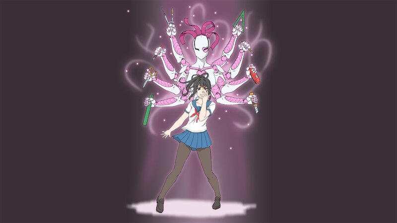 Anime Girl with Multiple Arms — Purple