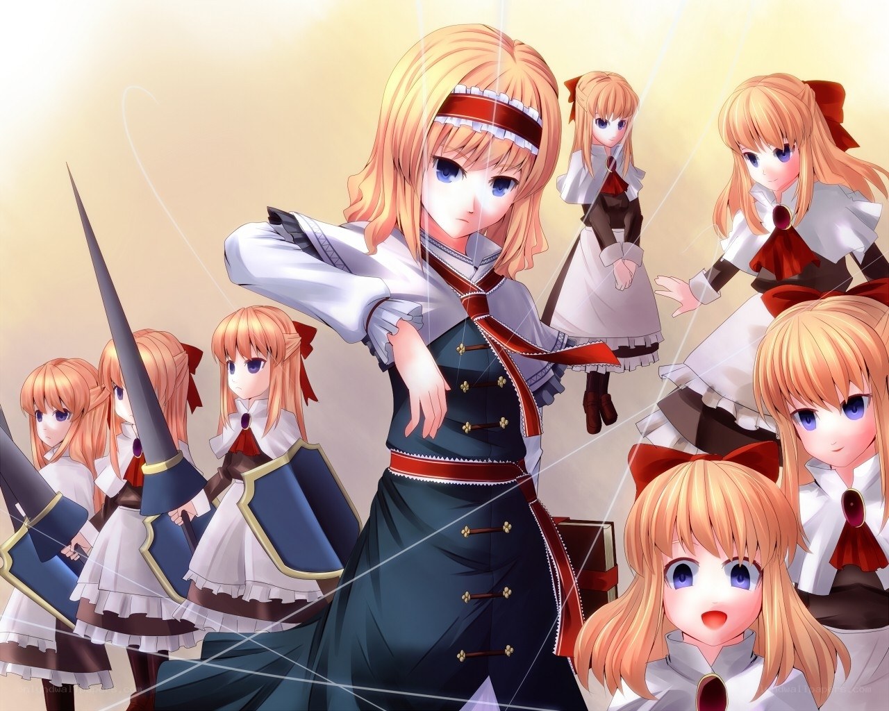 anime girl with multiple forms