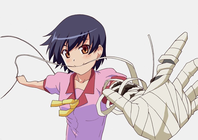 anime girl with mummy hand
