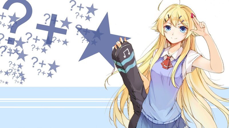 anime girl with music bag