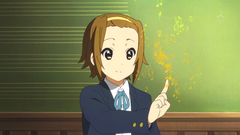 anime girl with music notes