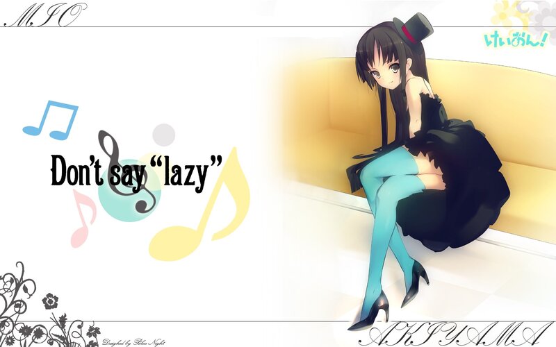 Anime girl with music notes