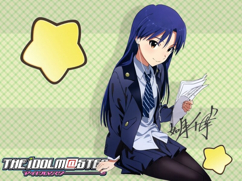 anime girl with music sheets