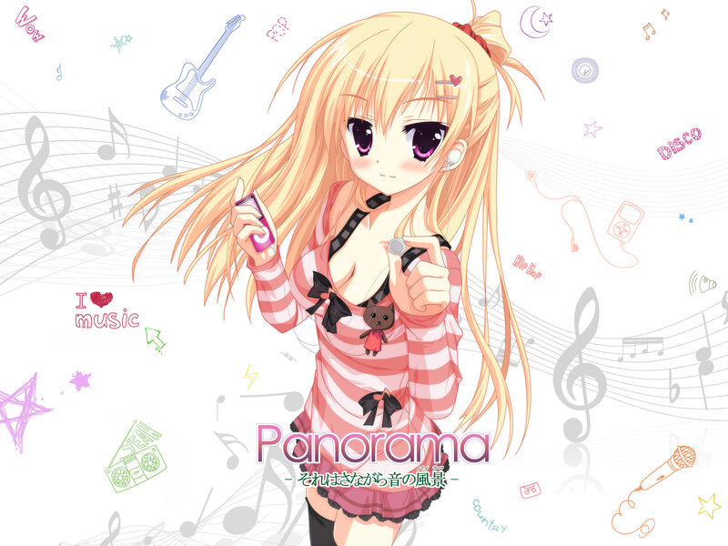 Anime Girl with Music