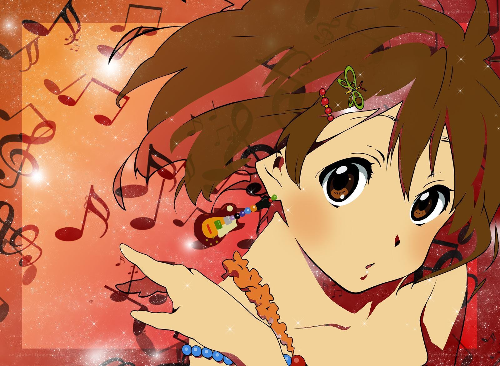 anime girl with musical notes