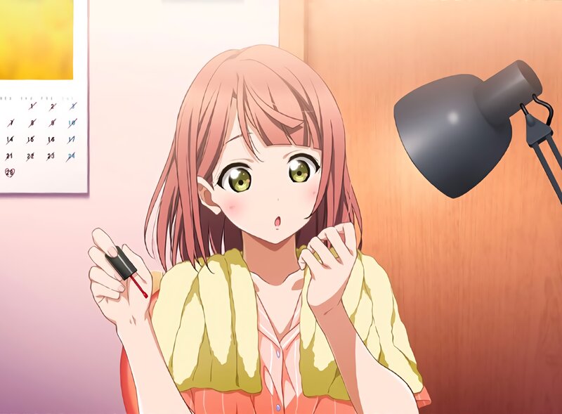 Anime Girl with Nail Polish