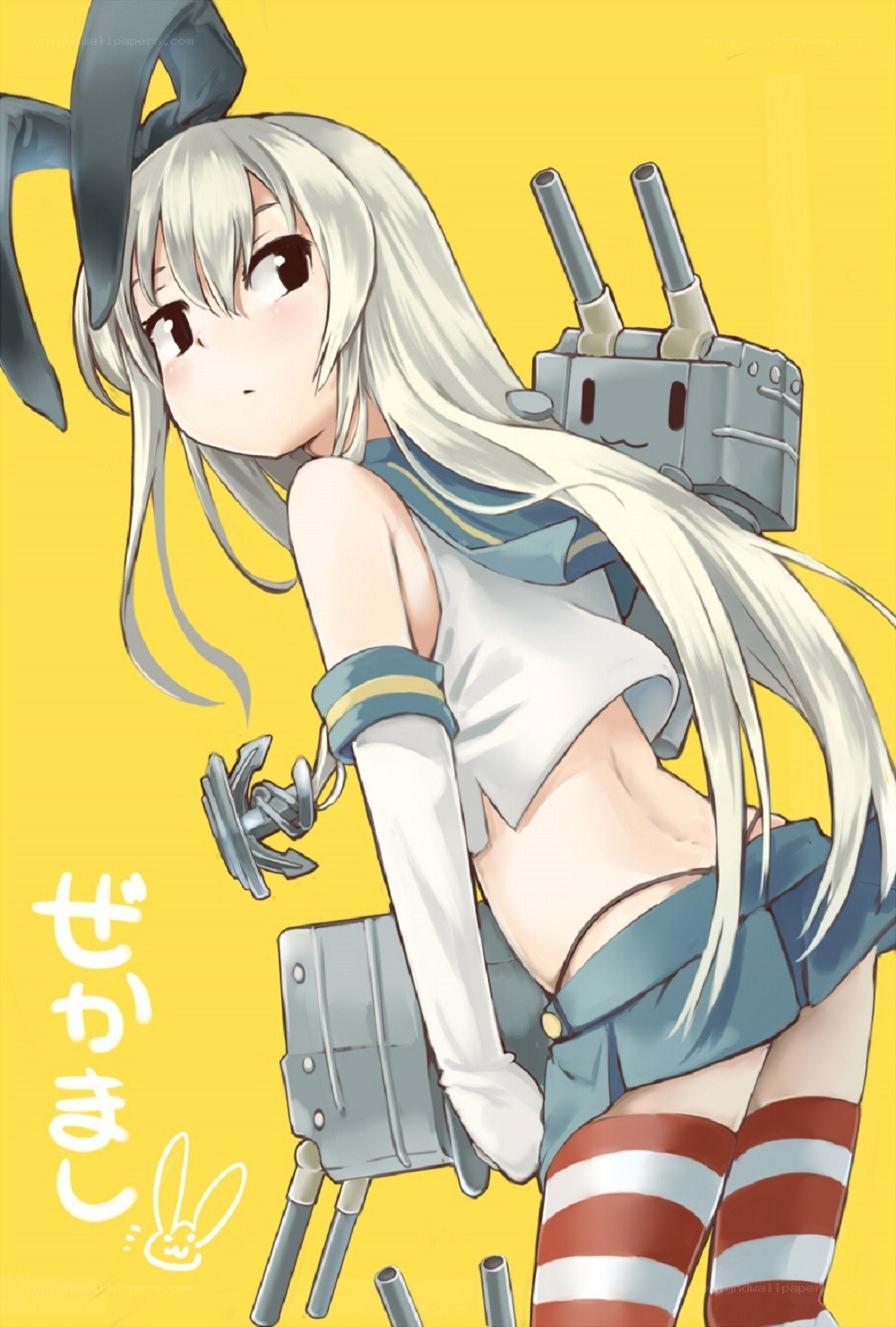 anime girl with naval theme