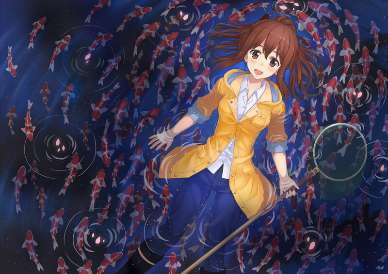 Anime Girl with Net
