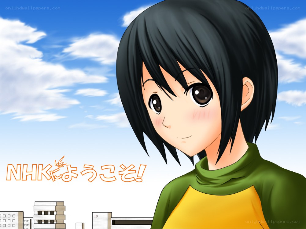 anime girl with NHK text